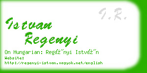 istvan regenyi business card